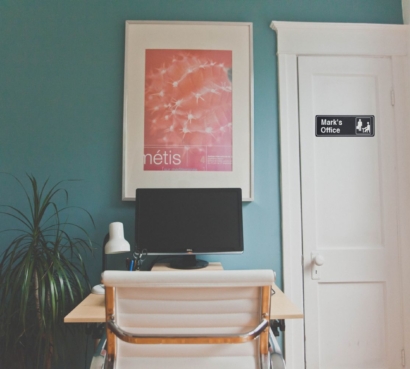 bedroom photo with door sign