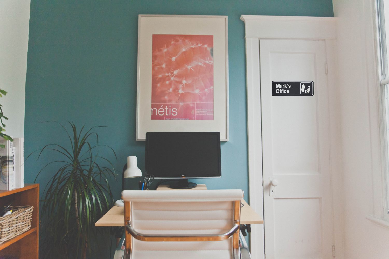 bedroom photo with door sign