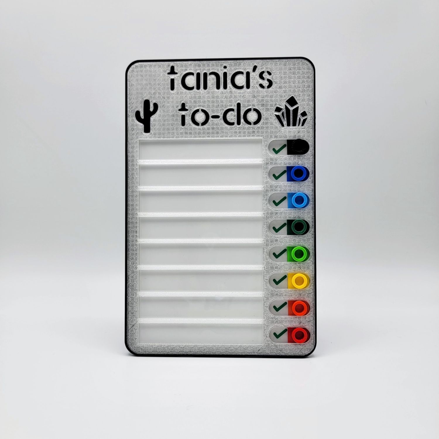 clear front with rainbow buttons light box square