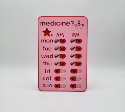 pink medicine in light box plain square